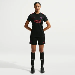 Damskie dzianinowe spodenki piłkarskie Nike Dri-FIT Paris Saint-Germain Strike - Czerń
