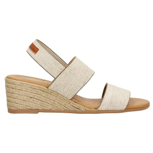 Beżowe espadryle relaks na koturnie r7600114
