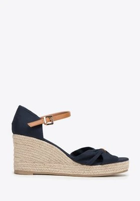 Damskie espadryle z kokardą z przodu granatowe Wittchen