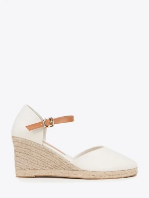 Damskie espadryle z paskiem Wittchen kremowy