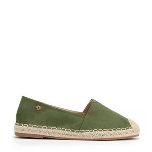 Damskie espadryle z plecionym noskiem zielone Wittchen