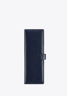 Damskie etui na wizytowki ze skóry licowej granatowe Wittchen
