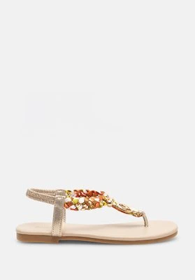 Damskie japonki z ekoskóry beżowe Wittchen