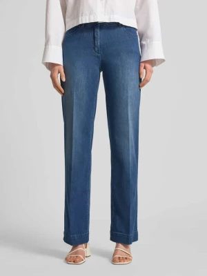 Damskie jeansy z szerokimi nogawkami z wpuszczanymi kieszeniami model 'Jenny' TONI