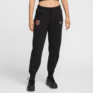 Zdjęcie produktu Damskie joggery piłkarskie ze średnim stanem Nike FC Barcelona Tech Fleece - Czerń