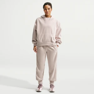 Damskie joggery z dzianiny ze średnim stanem Therma-FIT Nike One - Brązowy