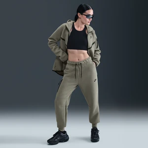 Damskie joggery ze średnim stanem Nike Sportswear Tech Fleece - Zieleń