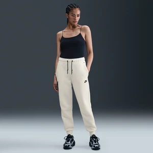 Damskie joggery ze średnim stanem Nike Tech Fleece - Biel