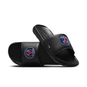 Damskie klapki piłkarskie Nike Paris Saint-Germain Victori One - Czerń