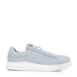 Damskie klasyczne sneakersy na platformie niebieskie Wittchen