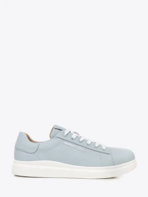 Damskie klasyczne sneakersy na platformie niebieskie Wittchen