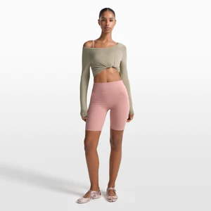 Damskie kolarki NikeSKIMS Matte z wysokim stanem 18 cm - Różowy