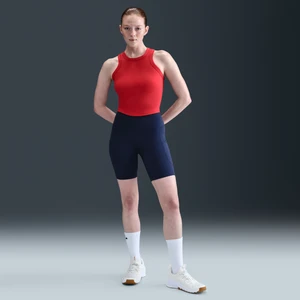 Damskie kolarki z wysokim stanem i kieszeniami Nike One 20 cm - Niebieski