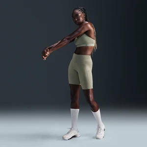 Damskie kolarki z wysokim stanem i kieszeniami Nike One 20 cm - Zieleń