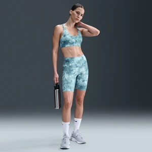 Damskie kolarki z wysokim stanem i nadrukiem zapewniające delikatne wsparcie 20 cm Nike Zenvy - Niebieski