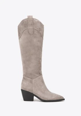 Damskie kowbojki zamszowe szare Wittchen