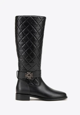 Zdjęcie produktu Damskie kozaki skórzane pikowane czarne Wittchen