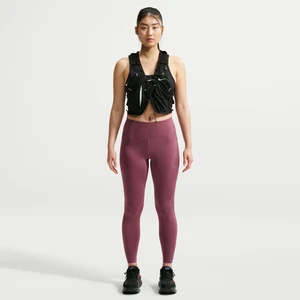 Damskie legginsy 7/8 do biegania z wysokim stanem i kieszeniami Nike Swift - Czerwony