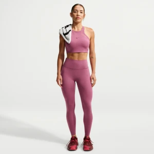 Damskie legginsy 7/8 z wysokim stanem bez przedniego szwu Nike Universa - Czerwony