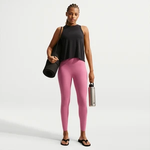Damskie legginsy 7/8 z wysokim stanem bez przedniego szwu Nike Zenvy - Różowy