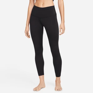 Damskie legginsy 7/8 z wysokim stanem Nike Yoga - Czerń