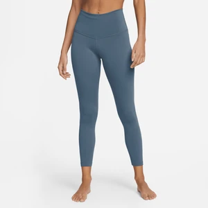 Damskie legginsy 7/8 z wysokim stanem Nike Yoga - Niebieski