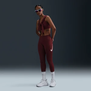 Damskie legginsy 7/8 ze średnim stanem Nike Fast - Czerwony