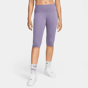 Damskie legginsy capri z wysokim stanem Nike One - Fiolet