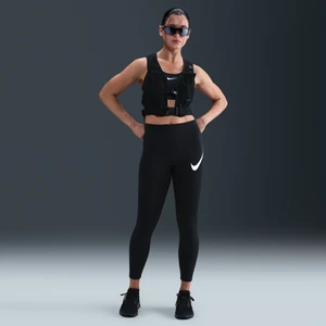 Damskie legginsy do biegania 7/8 z wysokim stanem Nike Tempo Swoosh Run - Czerń