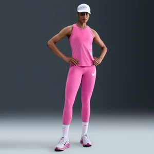 Damskie legginsy do biegania 7/8 z wysokim stanem Nike Tempo Swoosh Run - Różowy