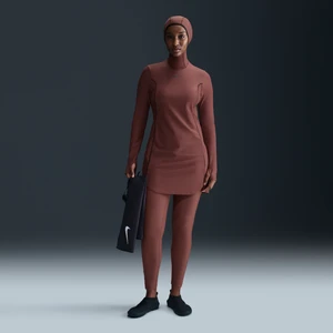 Damskie legginsy do pływania Nike Swim Victory Slim - Brązowy