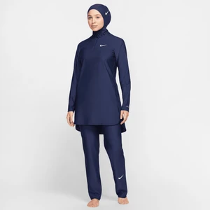 Damskie legginsy kąpielowe z prostymi nogawkami zapewniające pełną osłonę Nike Victory - Niebieski