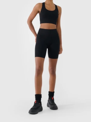 Damskie legginsy kolarki treningowe 4F 4FWSS26TFSTF087 - czarne