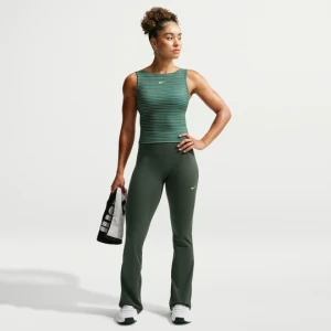 Damskie legginsy Nike One z wysokim stanem i rozszerzanymi nogawkami - Zieleń