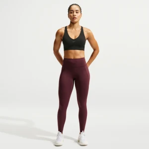 Damskie legginsy o pełnej długości z wysokim stanem bez przedniego szwu Nike Universa - Fiolet