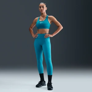 Damskie legginsy o pełnej długości z wysokim stanem bez przedniego szwu Nike Universa - Niebieski