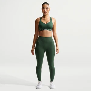 Damskie legginsy o pełnej długości z wysokim stanem bez przedniego szwu Nike Zenvy - Zieleń