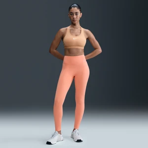 Damskie legginsy o pełnej długości z wysokim stanem i kieszeniami zapewniające średnie wsparcie Nike Universa - Pomarańczowy
