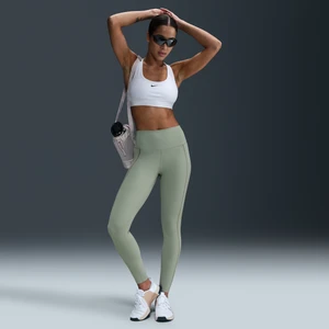Damskie legginsy o pełnej długości z wysokim stanem Nike One Fitted - Zieleń