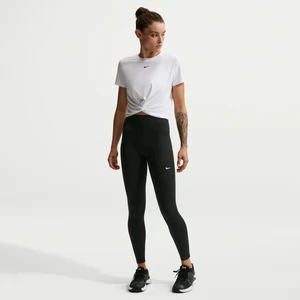 Damskie legginsy o pełnej długości z wysokim stanem Nike One Seamless Front - Czerń