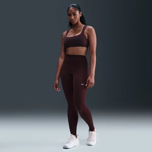 Damskie legginsy o pełnej długości z wysokim stanem Nike One Seamless Front - Czerwony