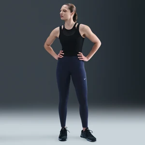 Damskie legginsy o pełnej długości z wysokim stanem Nike One Seamless Front - Niebieski