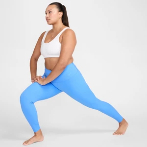 Damskie legginsy o pełnej długości z wysokim stanem zapewniające delikatne wsparcie Nike Zenvy - Niebieski