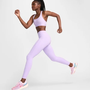 Damskie legginsy o pełnej długości ze średnim stanem i kieszeniami zapewniające średnie wsparcie Nike Universa - Fiolet