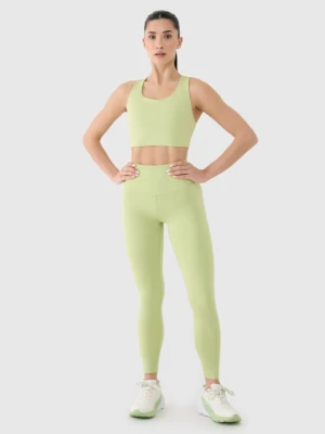 Damskie legginsy treningowe 4F 4FRSS25TFTIF306 - zielone