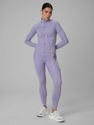 Damskie legginsy treningowe 4F 4FWSS26TFTIF397 - fioletowe