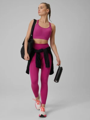 Damskie legginsy treningowe 4F 4FWSS26TFTIF418 - różowe