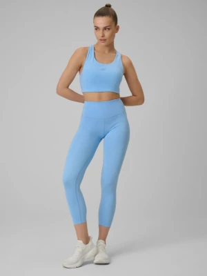 Damskie legginsy treningowe 4F 4FWSS26TFTIF419 - niebieskie