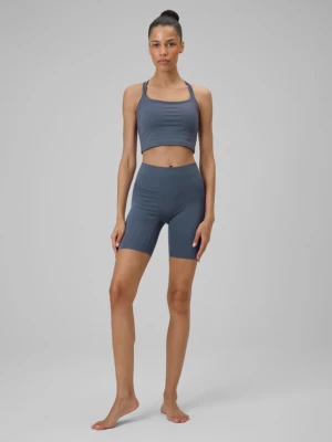 Damskie legginsy treningowe do jogi 4F 4FWSS26TFSTF073 - denim