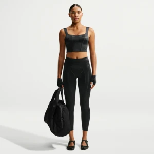Damskie legginsy z wysokim stanem 66 cm NikeSKIMS Satin Shine - Czerń